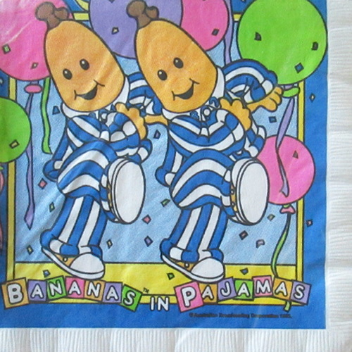 Bananas in Pajamas Vintage 1995 Small Napkins (16ct)